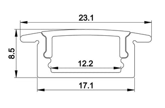 Carbest Profile for LED strip length 1.5m, flat - 82999 | Stahlor image 2