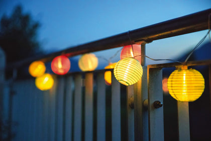 Solar light chain incl. solar panel and battery