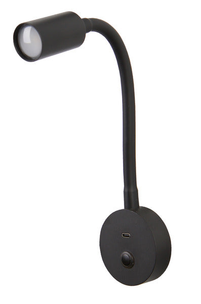 LED gooseneck lights with flexible arm and night light – arm length 200 mm