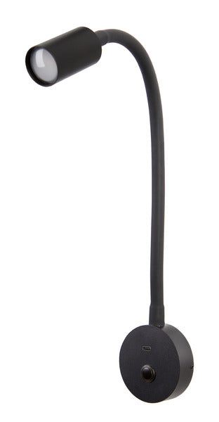 LED gooseneck lights with flexible arm and night light – arm length 300 mm