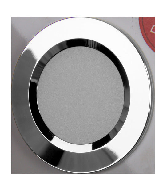 Recessed LED spotlights with an additional spacer ring for surface mounting – chrome