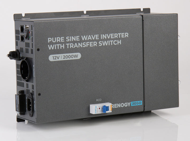Renogy REGO 2000 W Pure Sine Inverter with Transfer Switch