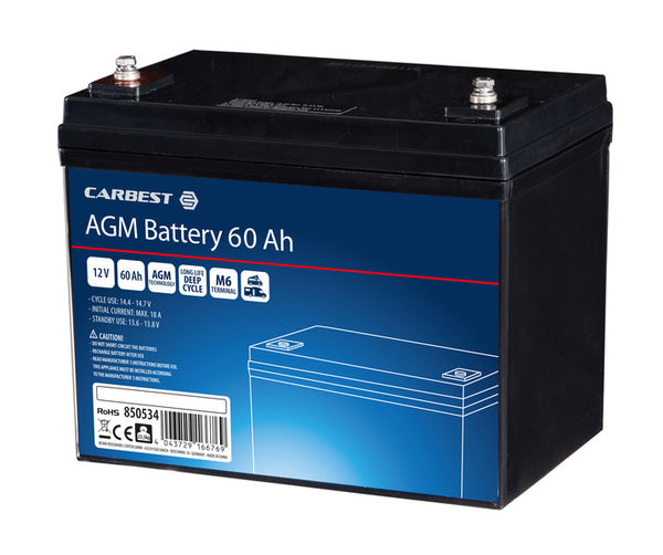 Carbest Deep Cycle AGM Power Line Battery 60 Ah - 850534 | Stahlor image 1