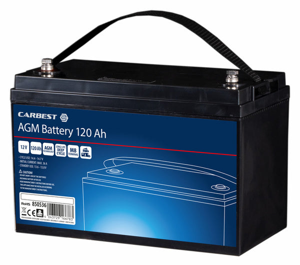 Carbest Deep Cycle AGM Power Line Battery 120 Ah - 850536 | Stahlor image 1