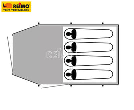 Reimo Tent Technology Exclusive 4-person camping tent Dakota Z5 Deluxe - 900071 | Stahlor image 3