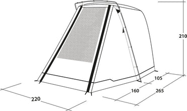 Outwell Free-standing rear tent SANDCREST S for bus height 155 - 185 cm - 9000950 | Stahlor image 13