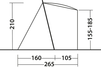 Outwell Free-standing rear tent SANDCREST S for bus height 155 - 185 cm - 9000950 | Stahlor image 15