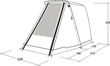Outwell Free-standing rear tent SANDCREST L for bus height 175 - 205 cm - 9000951 | Stahlor image 13