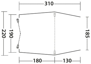 Outwell Free-standing rear tent SANDCREST L for bus height 175 - 205 cm - 9000951 | Stahlor image 16