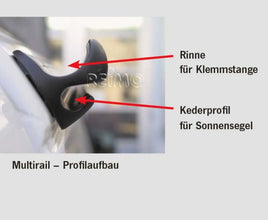 Reimo Multirail rain gutter tent mounting rail Mercedes Vito from 2003 right - passenger side - 90185 | Stahlor image 2