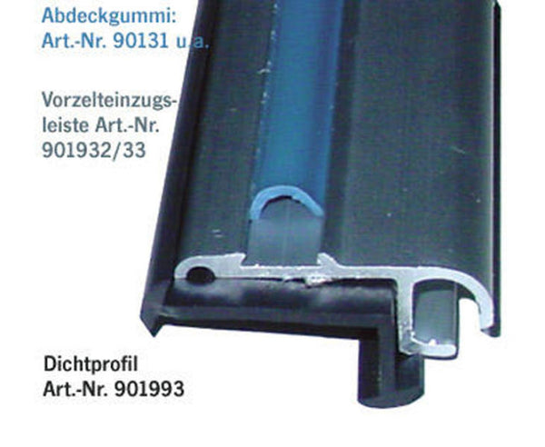 Reimo Awning feeder band, silver, 3m, 27X11 mm - 901933 | Stahlor image 1
