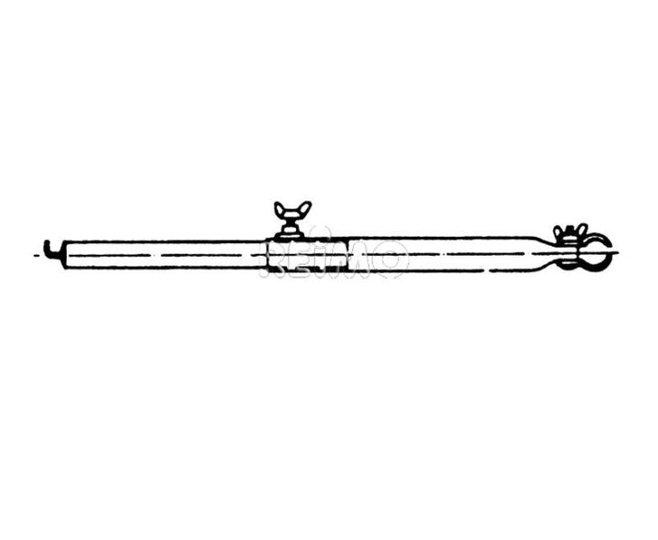 Roof hook pole 170-260 aluminium, 28 mm, hook and pipe clamp