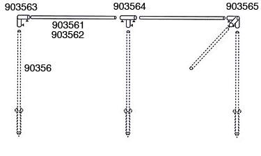 Wind protection steel pole for ground sleeve, 150 cm