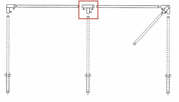 Wind protection poles T-piece, steel