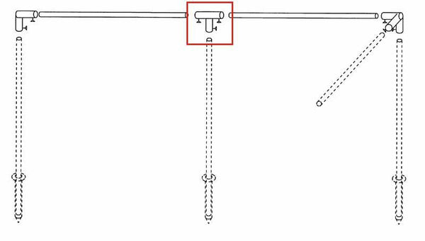 PIPER Wind protection poles T-piece, steel - 903564 | Stahlor image 1