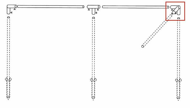 Wind protection poles corner piece, steel