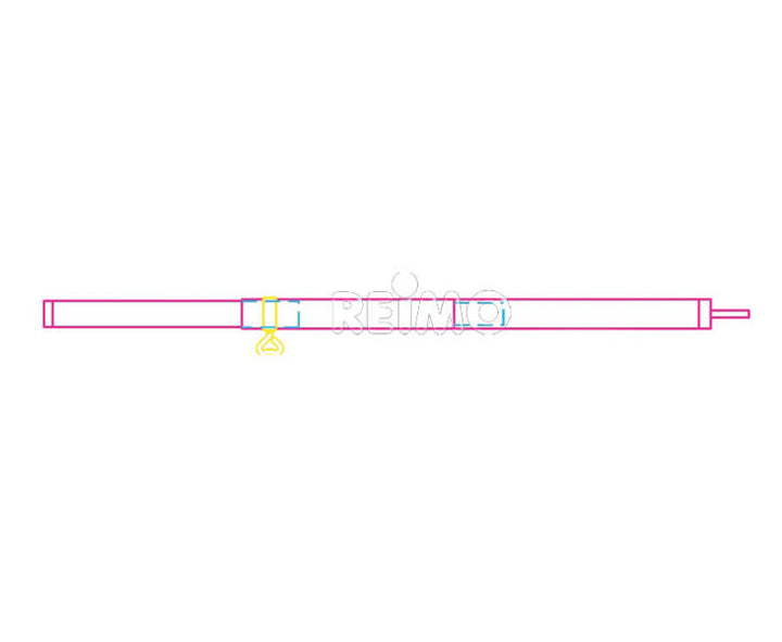Telescop. set-up pole aluminium, 80-220cm, 22mm diameter