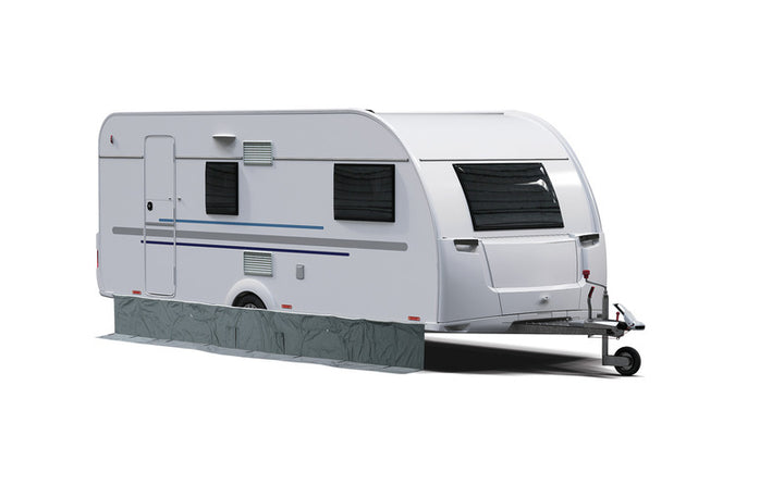 Floor skirt for caravan