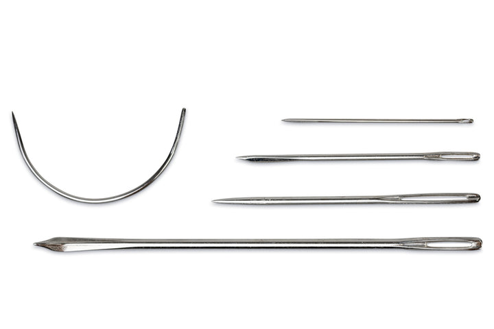 Trade needles 5 pieces silver coloured