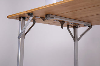 Holiday Travel Camping table with bamboo top - 100 x 65 x 42/65 cm - 9105491 | Stahlor image 4