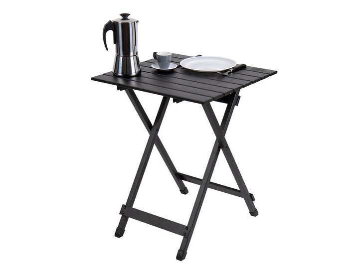 Single Black aluminum folding table