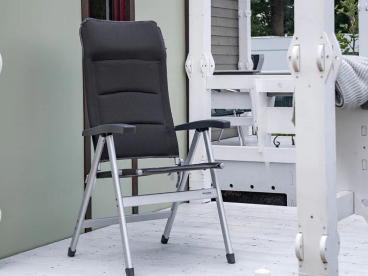 Padded Camping Chair Pioneer - Charcol grey