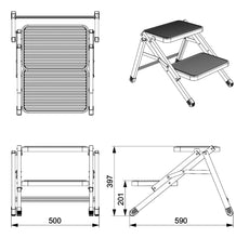 Carbest Folding double step made of steel - 91189 | Stahlor image 5