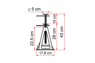 Fiamma caravan support frame aluminum - 4 pieces - 9120611 | Stahlor image 2