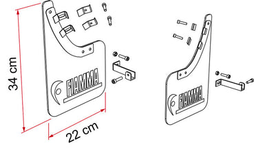 Fiamma Mudflap Ducato front 2 pcs. - 912151 | Stahlor image 2