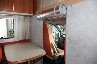 Hindermann Thermo-Partition Curtain Alcove Motorhome Light Grey