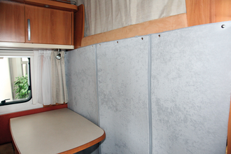 Hindermann Thermo-Thermal Partition Curtain Alcove Motorhome Light Beige