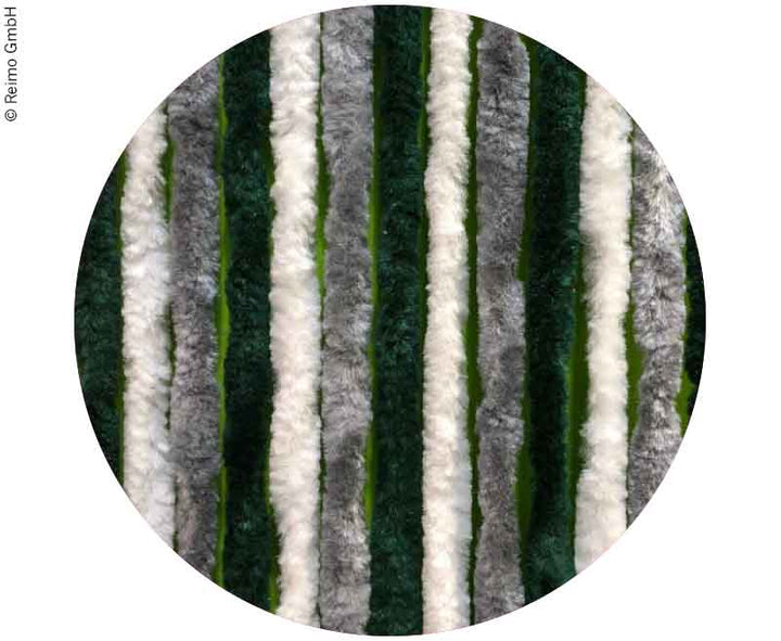 fleece curtain 56x205 grey/dark green/white