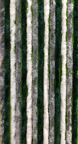 fleece curtain 56x185 grey/dark green/white