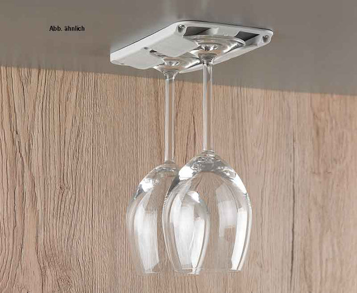 Handle glass holder set of 2, beige-grey for 2 glasses up to Ã? 86 mm
