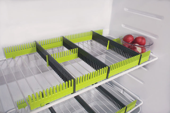 Purvario refrigerator ledges set of 8 - Lime/Anthracite