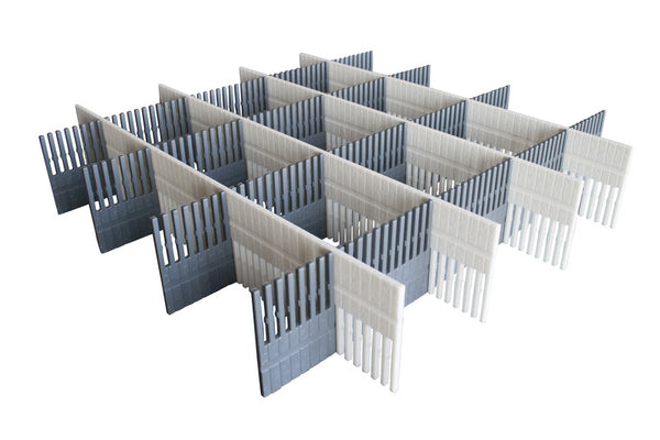 Purvario drawer slats 8-pack - light gray / anthracite - 915932 | Stahlor image 1
