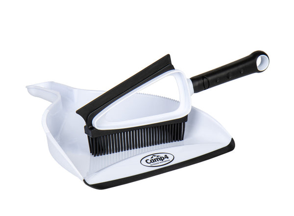 Camp4 Silicone hand brush and dustpan set - White / Black - 915984 | Stahlor image 1