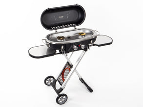 CAMP4 Trolley 2-burner gas barbecue with safety pilot - 50 mbar - 916884 | Stahlor image 1