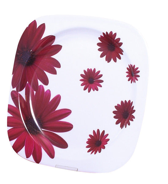 Camp4 Melamine plate set (Ø 22,5cm) Red Flower, 2 pieces - 917011 | Stahlor image 1
