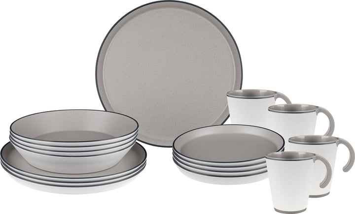 Brunner Iconic Compack Melamine Tableware Set, 16 Pieces