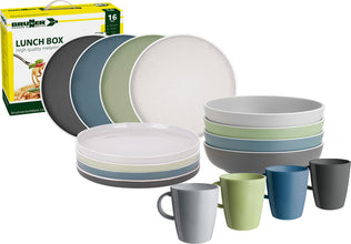 BRUNN Melamin-Geschirr-Set Dolomit - 16-teilig - Für 4 Personen - 917051 | Stahlor image 2