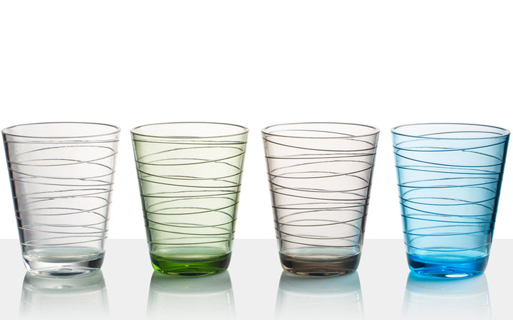 Glass set Onda - 4 pieces - 4 colors