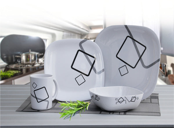 Camp4 Melamine tableware set CUNEO - For 4 people - 91713 | Stahlor image 1