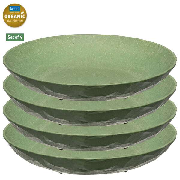 Koziol Set of 4 - deep plate CLUB, leaf green - 917629 | Stahlor image 1