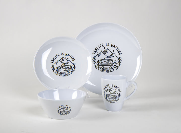 Dishes set Vanlife - 16 pieces - For 4 people