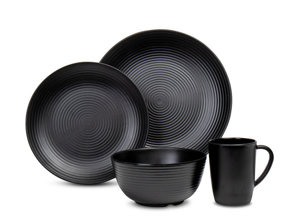 Camp4 Melamine tableware set LUND, black - 918106 | Stahlor image 1