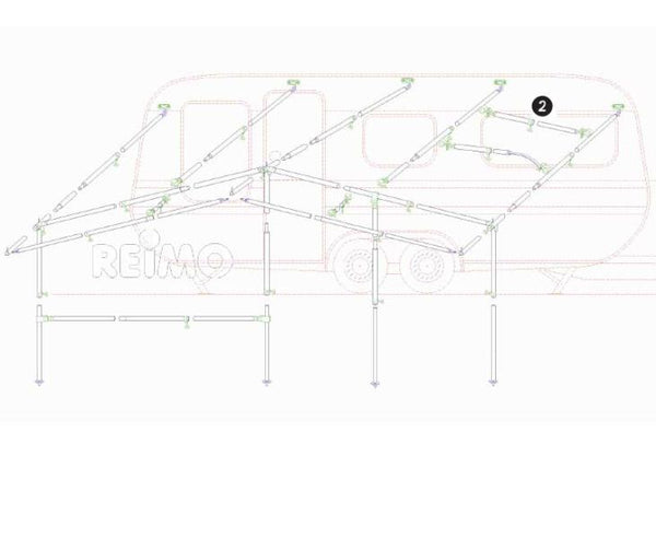 PIPER Tension rod steel 1,6-2,6m, three-part, Ø22x1,0 - 91815 | Stahlor image 1