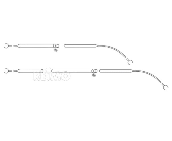 PIPER Tension rod curved steel 1,1-1,6m, two-parts - 91842 | Stahlor image 1