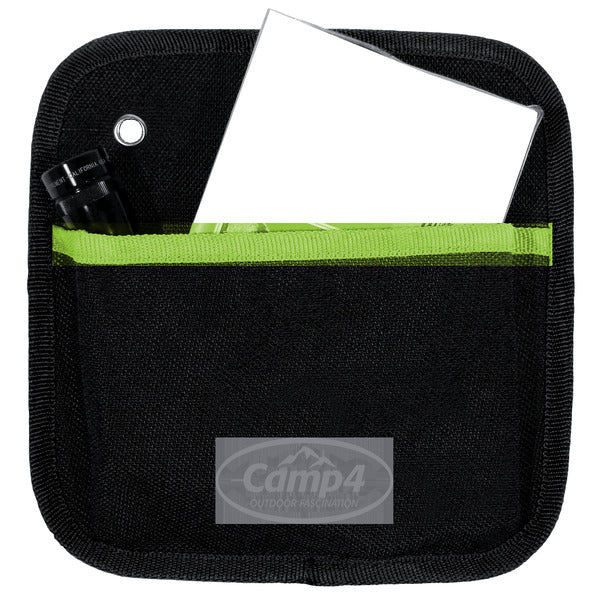 Utensilo Tessa 1, with 1 bag, black/lime, W20xH20cm, eyelet attachment