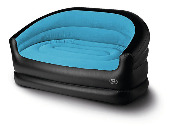 Camp4 Inflatable Camping Sofa, RELAX DOUBLE Camp4, 145x78x65cm, black/ice blue - 92043 | Stahlor image 1